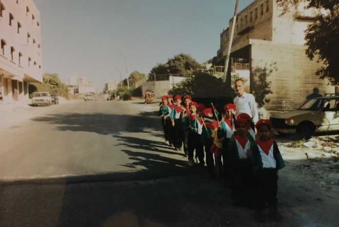 Pre-school children processing in Jerusalem, 1987