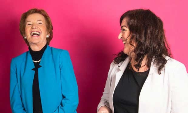 Mary Robinson (left), former president of Ireland, and comedian Maeve Higgins.