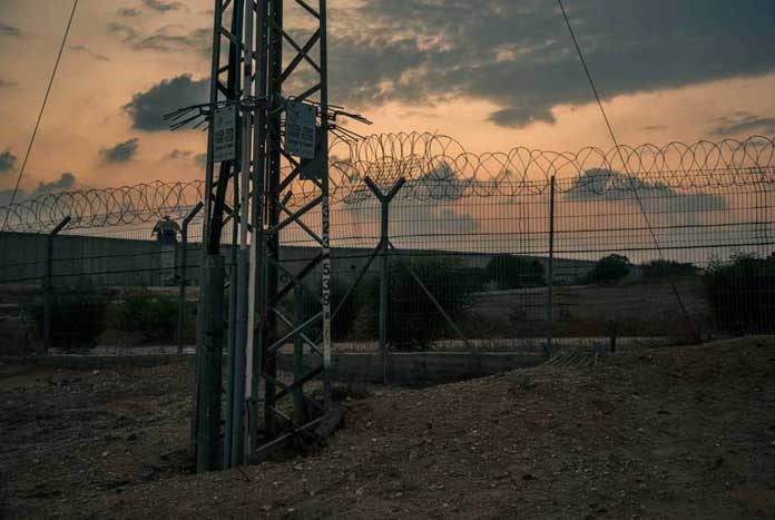The border between Israel and the Gaza Strip.