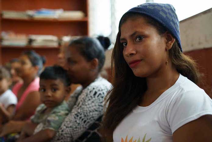 A young female Nicaraguan climate activist.