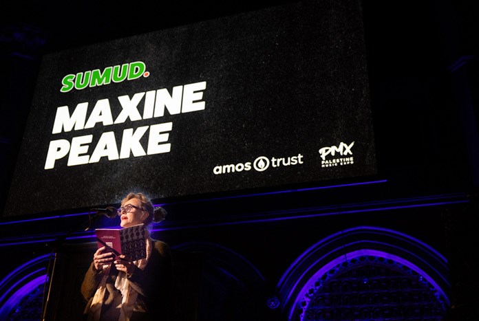 Maxine Peake performing at Amos Trust's Sumud fundraising concert at Union Chapel in London on 18th April, 2024
