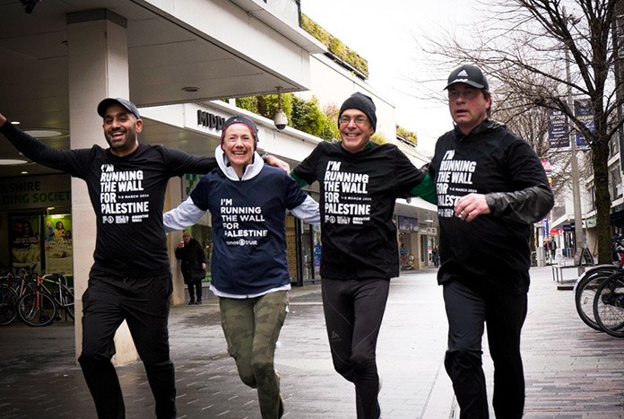 Runners from the UK taking part in Amos Trust’s Run The Wall in March 2024