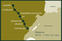 Langres to Pontarlier, France: Stage 6