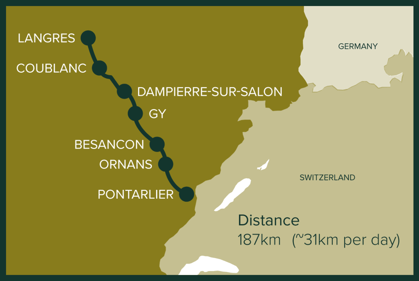 Stage 6: Langres to Pontarlier, France