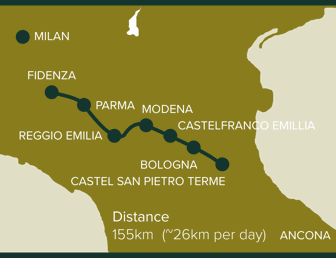 Fidenza to Castel San Pietro Terme, Italy: Stage 11