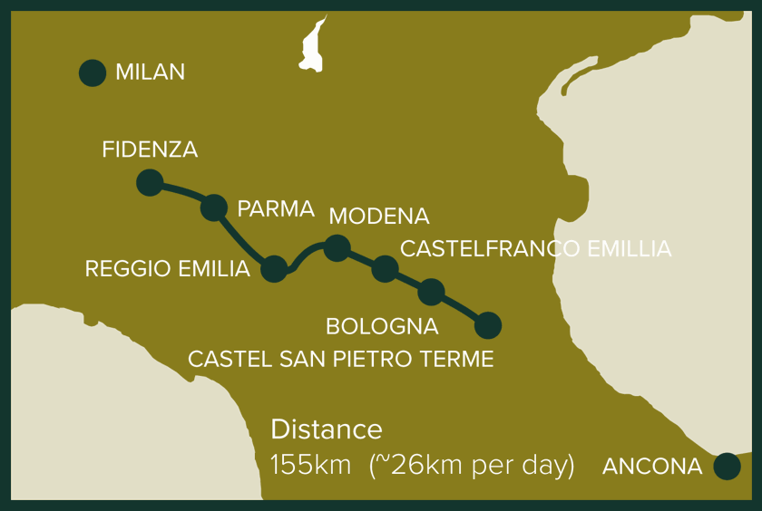 Stage 11: Fidenza to Castel San Pietro Terme, Italy