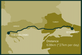 Thessaloniki, Greece to Istanbul, Turkey: Stage 14