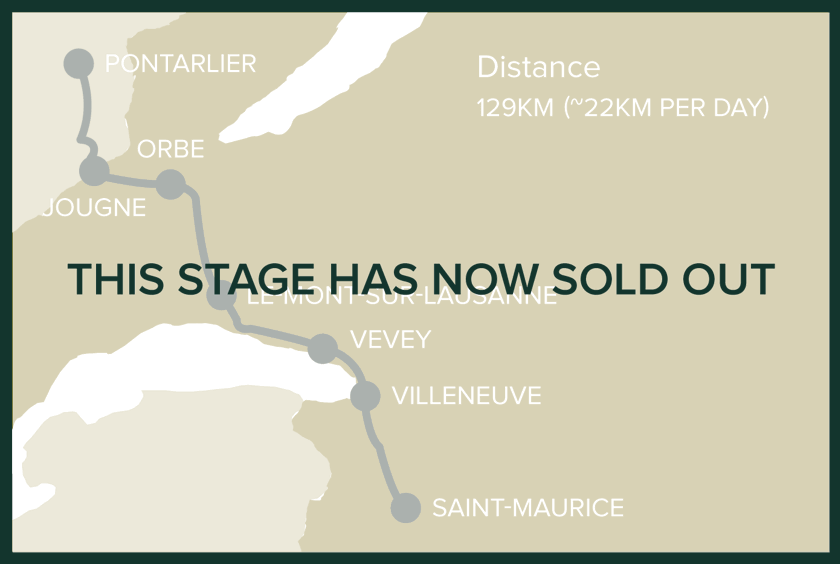 Stage 7: Pontarlier, France to Saint-Maurice, Switzerland