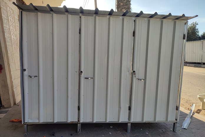 A toilet block in Rafah in southern Gaza.