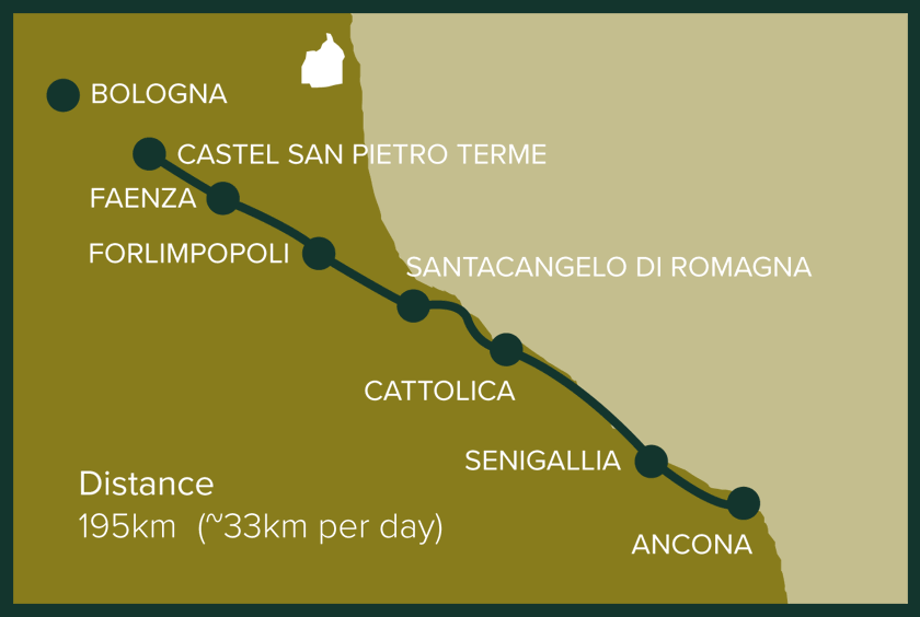 Stage 12: Castel San Pietro Terme to Ancona, Italy
