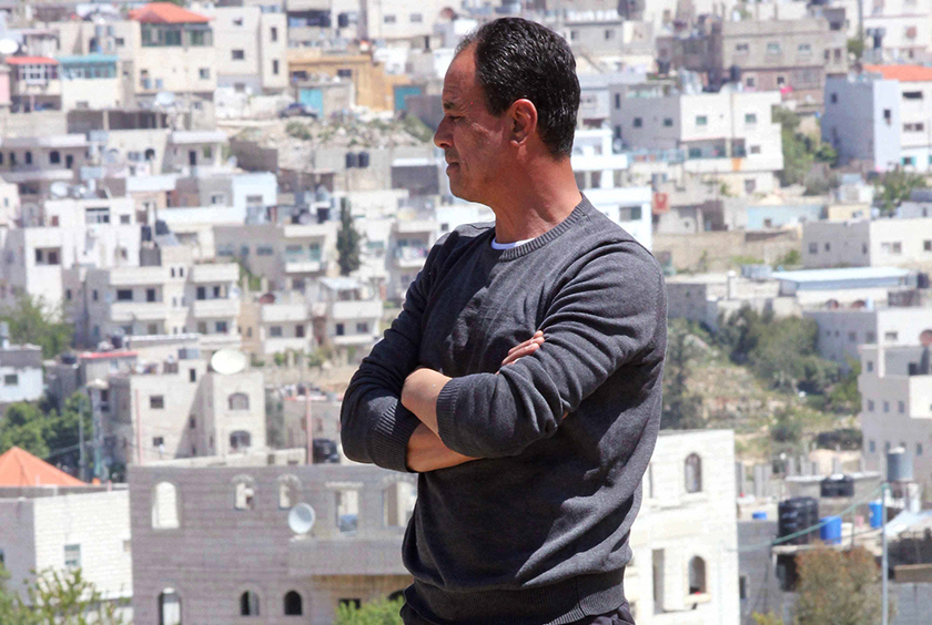 Merai Al-Ra’i looking out over al-Arroub refugee camp