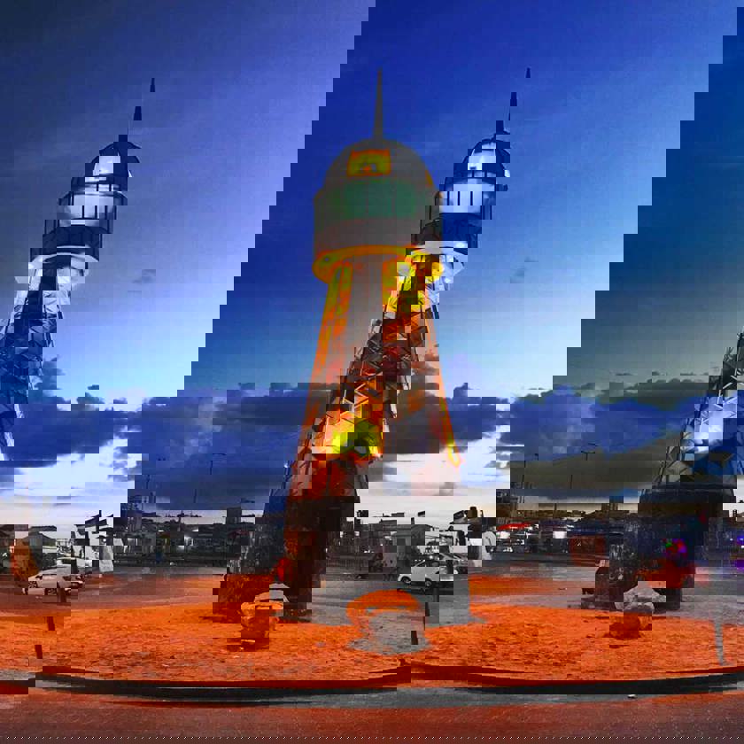 Shareef Sarhan's original Gaza Lighthouse.