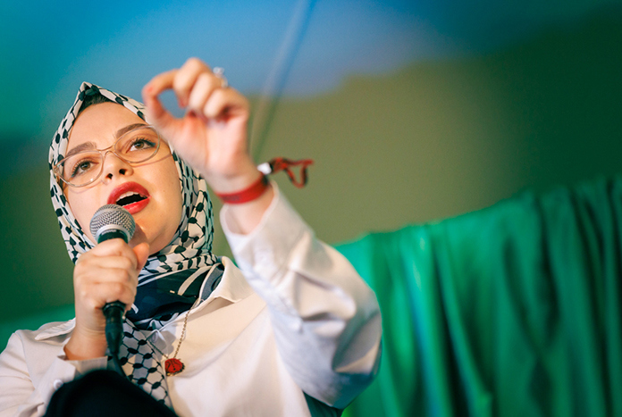 Hala Hanina from Gaza, a PhD researcher in sociology and politics in the United Kingdom
