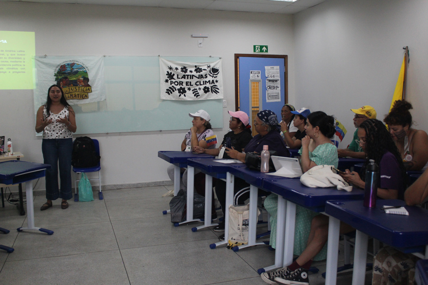 Presentation of the Research on Women and Climate Change in the People’s Summit .